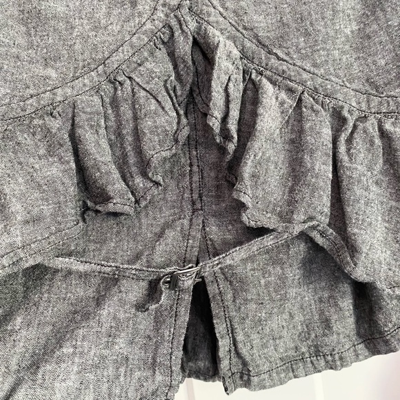 Free People Gray Ruffle Blazer Jacket Small - Picture 14 of 14